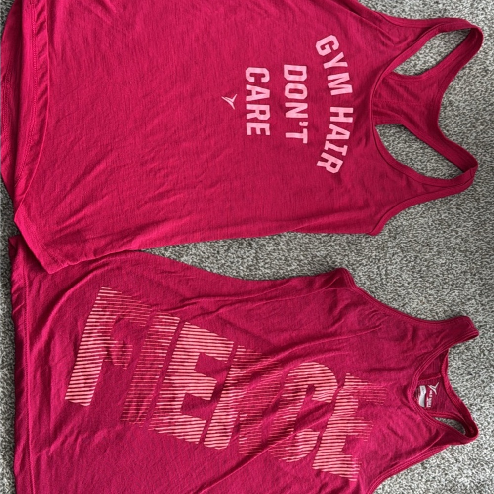 Athletic Work Out Tanks Women Semi-fitted Old Navy Pink XS